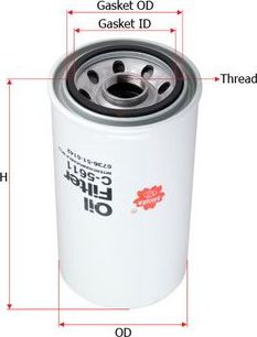 Масляный фильтр Sakura. Артикул C-5611