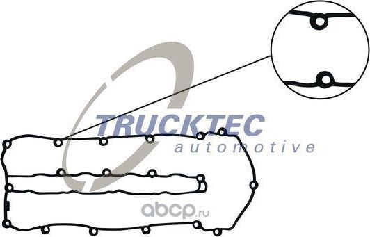 Прокладка клапанной крышки 441724 Trucktec Automotive. Артикул 02.10.029