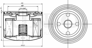 Фильтр масляный (Unio). Артикул FLT-20020