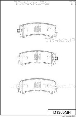 Тормозные колодки MK Kashiyama. Артикул D1365MH
