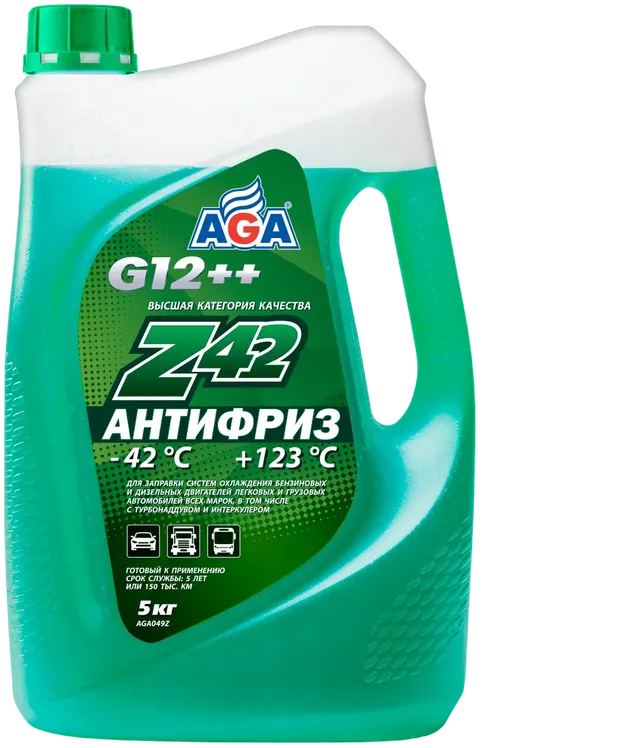 Антифриз  зеленый  -42С  5 кг (AGA). Артикул aga049z