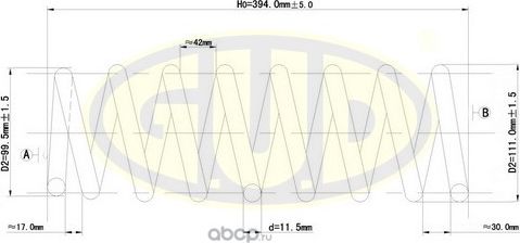 Пружина подвески G.U.D. задняя для BMW 5 V (E60/E61) 2001-2010. Артикул GCS208448
