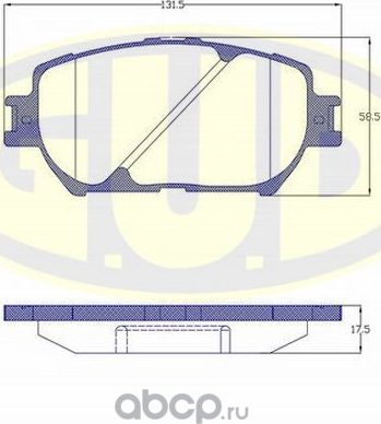 Колодки тормозные (G.u.d). Артикул GBP088400