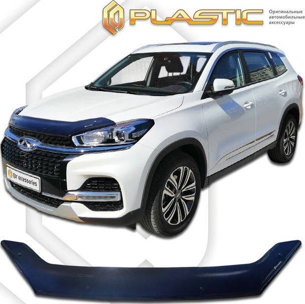 Дефлектор СА Пластик для капота (Classic черный) Chery Tiggo 8 2019-2026. Артикул 2010010115470