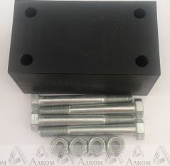 Проставка Алком рессора-рама под серьгу 60 мм (с крепежом) для УАЗ Хантер 2003-2026. Артикул 923