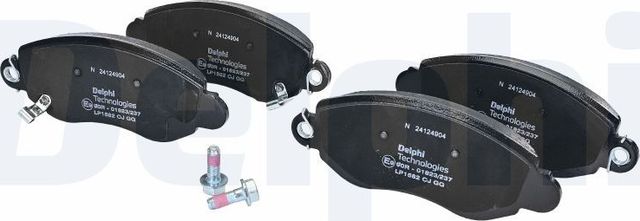 Тормозные колодки Delphi (Low-Metallic) передние для Ford Transit VI 2000-2006. Артикул LP1582