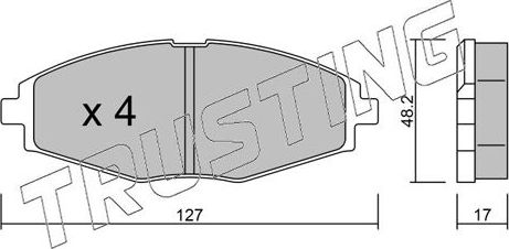 Тормозные колодки Trusting. Артикул 302.0