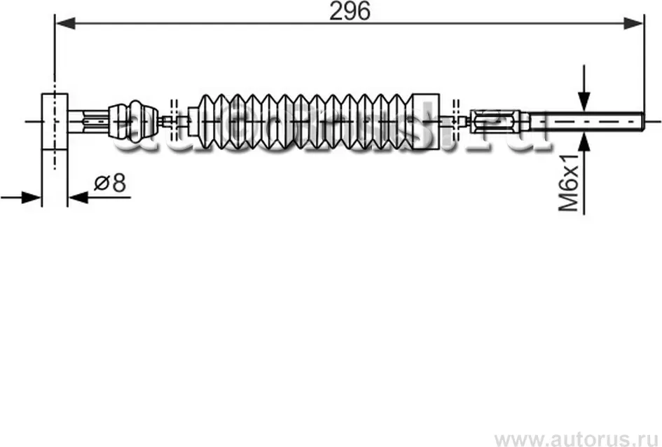 1 987 477 984_трос ручника передн.! L=296/ Toyota Corolla <91 (Bosch). Артикул 1987477984