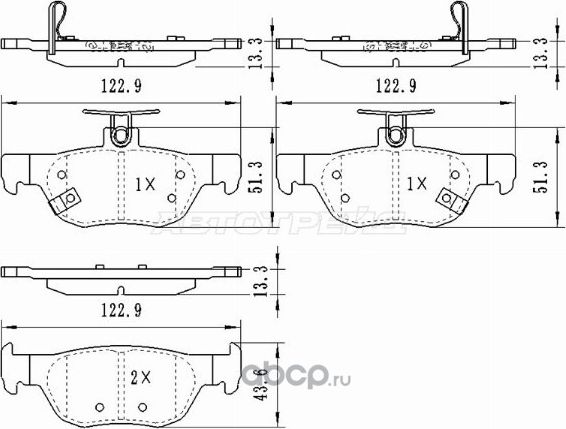 Колодки тормозные зад MAZDA 3 2018-CX-30 19- (SAT). Артикул ST280169