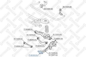 Сайлентблок переднего рычага подвески Stellox для Fiat Scudo II 2010-2016. Артикул 77-00182-SX