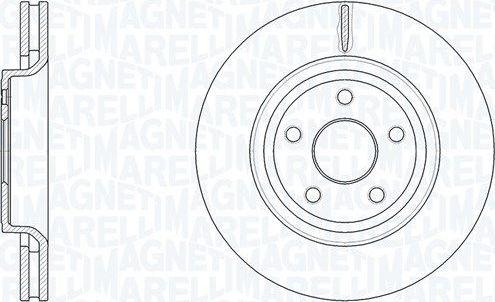 Тормозной диск Magneti Marelli для Jeep Grand Cherokee IV (WK2) 2010-2026. Артикул 361302040839