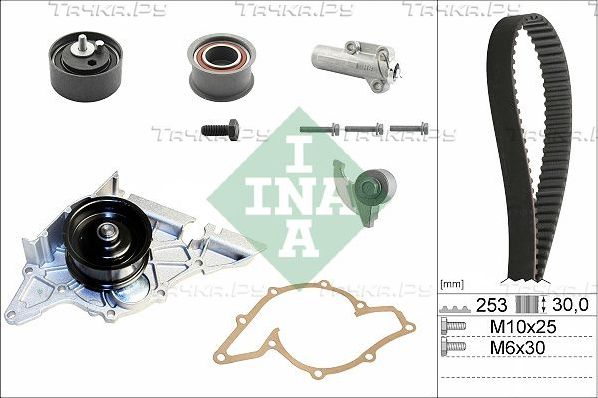 Помпа (водяной насос) с комплектом ремня ГРМ Ina для Audi A6 I (C4) 1995-1997. Артикул 530 0179 33