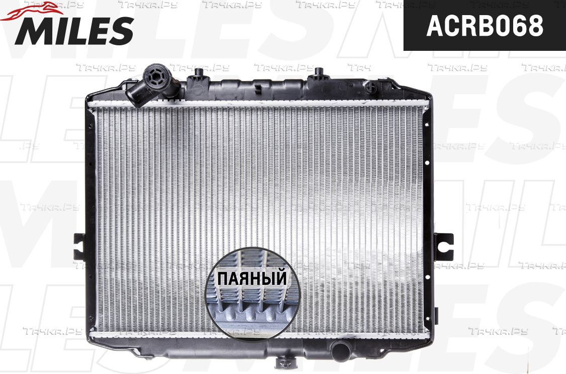 Радиатор охлаждения двигателя Miles (алюминий) для Hyundai Porter III 1993-2000. Артикул ACRB068