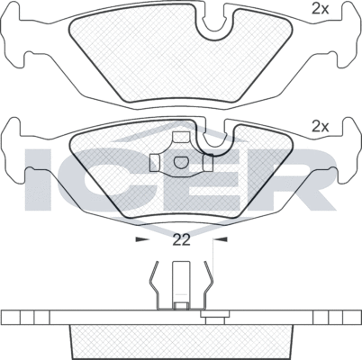 Тормозные колодки Icer. Артикул 180422