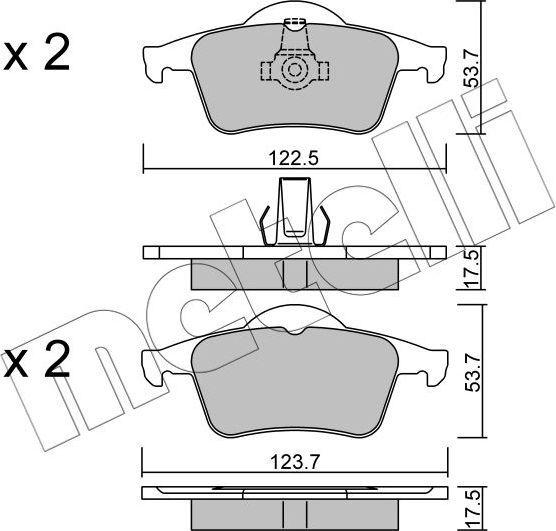 Тормозные колодки Metelli задние для Volvo XC70 I 1997-2007. Артикул 22-0348-0