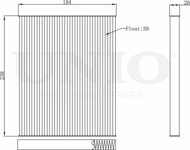 Фильтр салона (Unio). Артикул FLT-40022