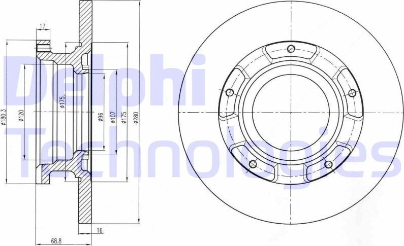 Тормозной диск Delphi. Артикул BG4008