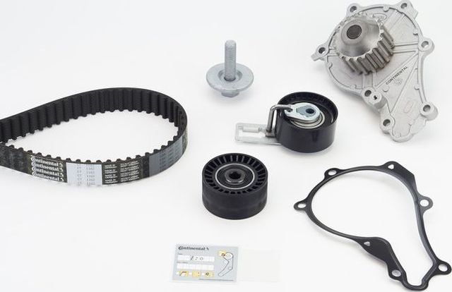 Помпа (водяной насос) с комплектом ремня ГРМ ContiTech. Артикул CT1162WP5