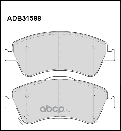 Колодки тормозные дисковые | перед | (Allied Nippon). Артикул ADB31588