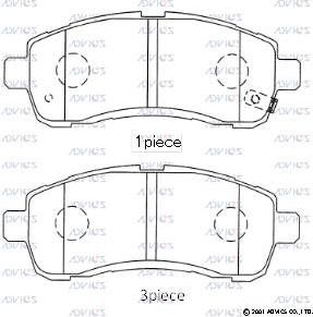 Тормозные колодки Advics. Артикул SN502P