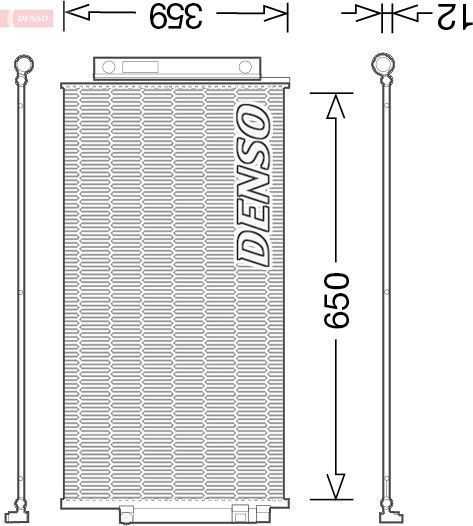 Радиатор кондиционера (конденсатор) Denso. Артикул DCN09047