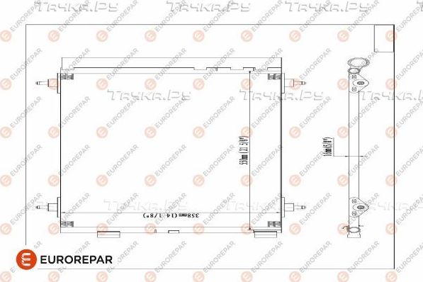 Радиатор кондиционера (конденсатор) Eurorepar (алюминий). Артикул E163364