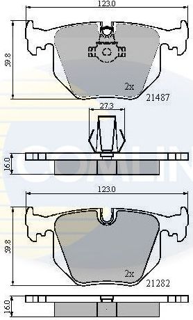 Тормозные колодки Comline Comline. Артикул CBP01547