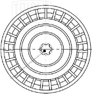 Направляющий (ведущий) ролик приводного поликлинового ремня Trialli для BMW 5 VII (G30/G31) 2016-2019. Артикул CM 5707