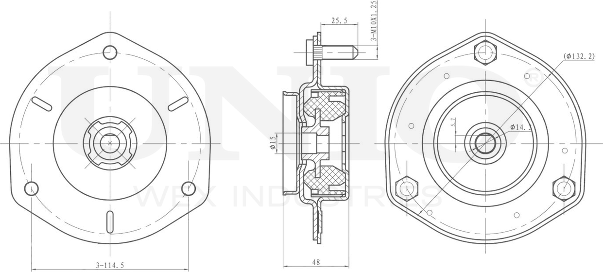 Опора амортизационной стойки (Unio). Артикул RMP-13112