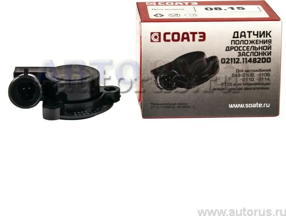 Датчик положения дроссельной заслонки 1118,2101-07,2110-15,2170,2190 (СОАТЭ). Артикул 21121148200