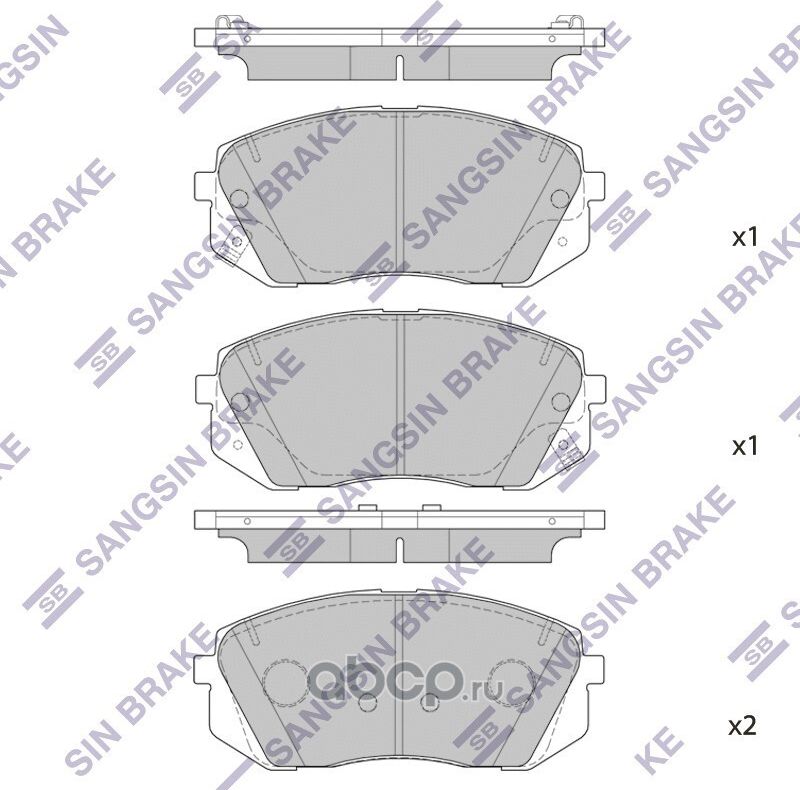Колодки тормозные передние (HI-Q). Артикул HP1848