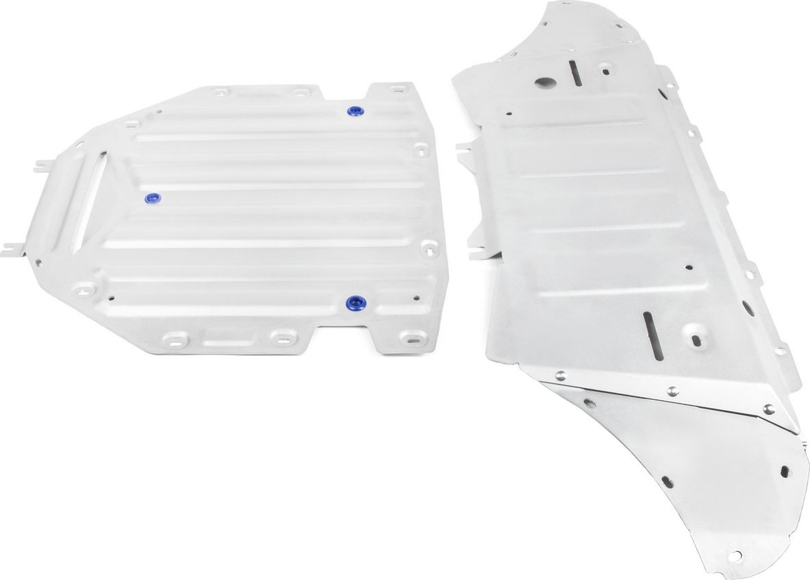 Защита алюминиевая Rival для картера и КПП Audi Q8 2018-2026. Артикул K333.0330.1