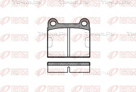 Тормозные колодки Remsa передние для Lotus Elise II 2007-2026. Артикул 0006.60