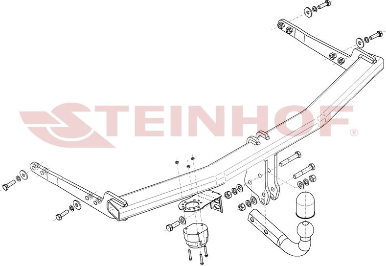 Фаркоп Steinhof для Skoda Octavia A8 лифтбек/универсал 2019-2026. Артикул S-350