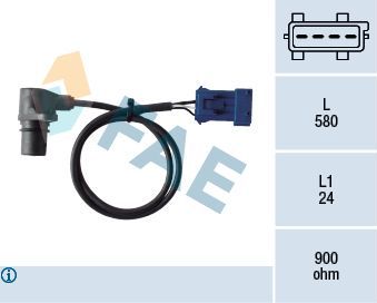 Датчик положения коленвала FAE для Saab 900 II 1993-1998. Артикул 79379