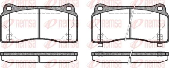 Тормозные колодки Remsa задние для Nissan GT-R I 2007-2026. Артикул 0983.30