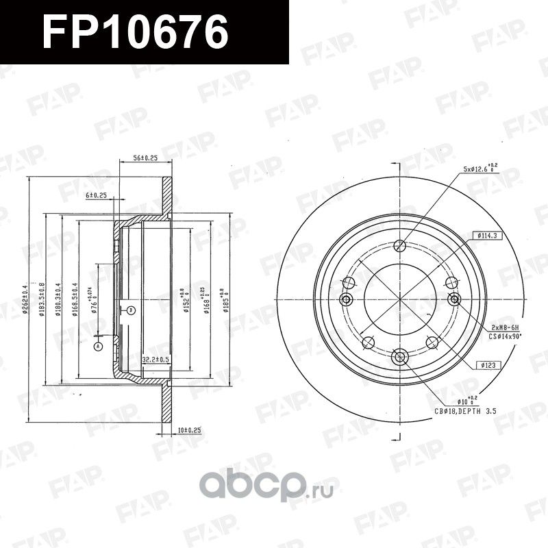 FP10676 ДИСК ТОРМОЗНОЙ (FAP). Артикул FP10676