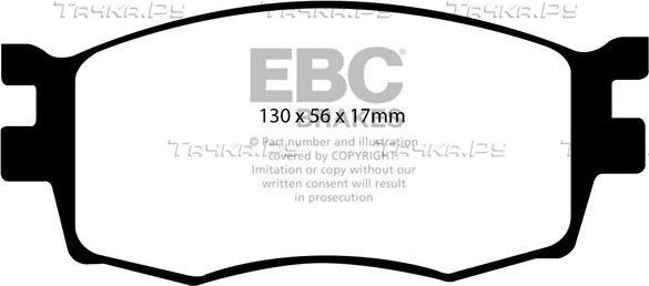 Тормозные колодки EBC Brakes передние для Hyundai Accent III 2005-2010. Артикул DP1768