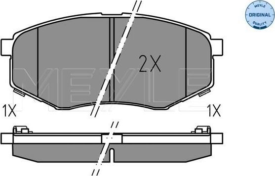 Тормозные колодки Meyle Original. Артикул 025 251 8718