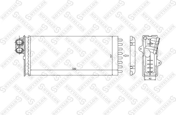 Радиатор отопителя (печки) Stellox. Артикул 10-35177-SX