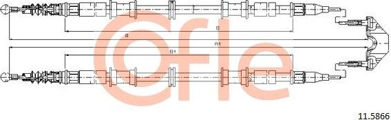 Трос ручника (тросик ручного тормоза) Cofle. Артикул 11.5866