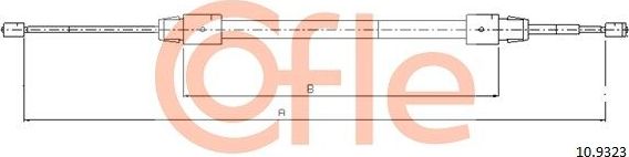 Трос ручника (тросик ручного тормоза) Cofle задний левый для Mercedes-Benz A-Класс I (W168) 1997-2004. Артикул 92.10.9323