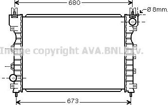 Радиатор охлаждения двигателя AVA. Артикул AU2174