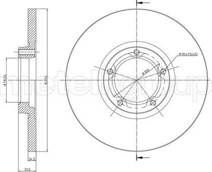 Тормозной диск Trusting передний для Ford Transit IV 1985-1992. Артикул DF006