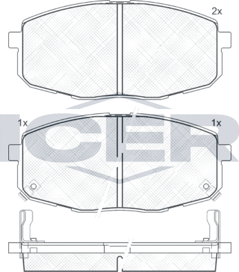 Тормозные колодки Icer. Артикул 181540