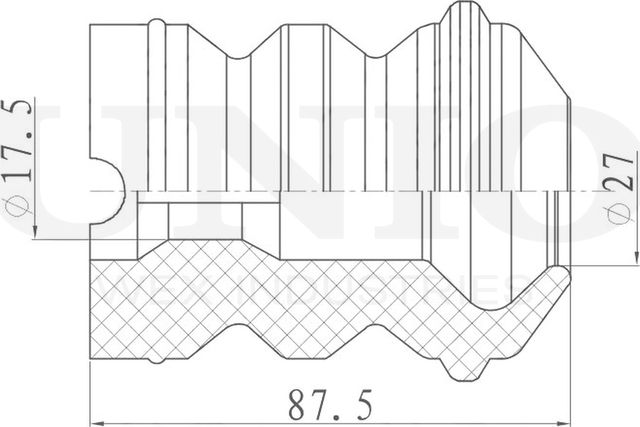 Отбойник амортизатора (Unio). Артикул DUC-40019