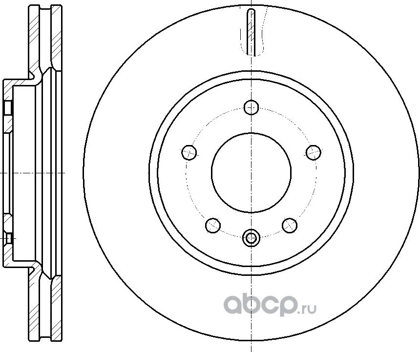 Диск тормозной вентилируемый (G-Brake). Артикул GR20717
