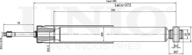 Амортизатор подвески (Unio). Артикул SAB-10665
