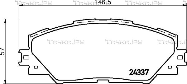 Тормозные колодки Nisshinbo Strong Ceramic передние для Toyota Matrix II (E140) 2009-2010. Артикул NP1058SC