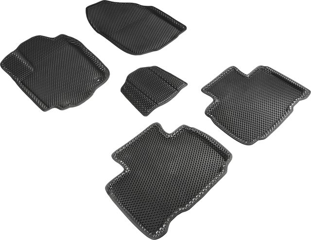 Коврики Seintex 3D EVA ромб для салона Toyota RAV4 IV 2013-2019 ЧЕРНЫЕ. Артикул 95222